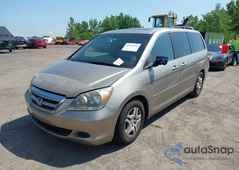 2005 Honda Odyssey Ex-L из США, поврежденный, VIN 5FNRL38755B107829